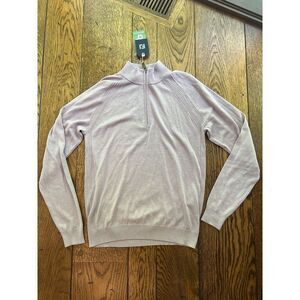 FootJoy Men’s Half-Zip Golf Sweater Heather Lavender Size Small NWT 30506
